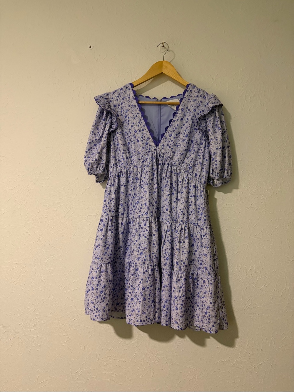 NWT Tuckernuck Hyacinth House Leonie Mini in Lilac Floral Ric Rac Size M